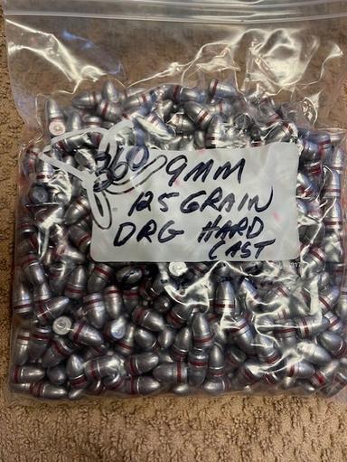 Photo of 360X 9MM 125 GRAIN CAST LEAD BULLET PROJECTILES - 2