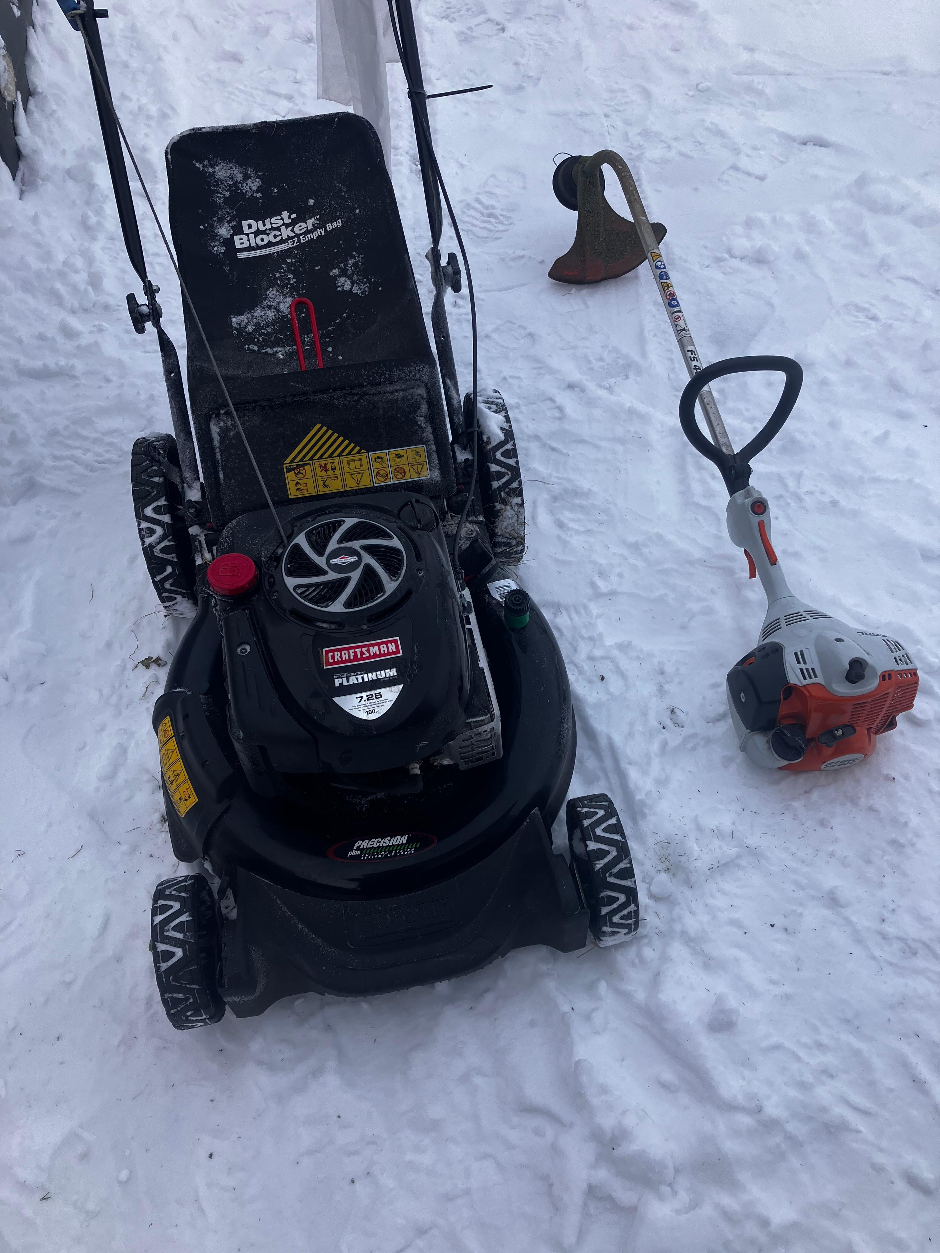 Photo of Lawnmower and Weedeater 