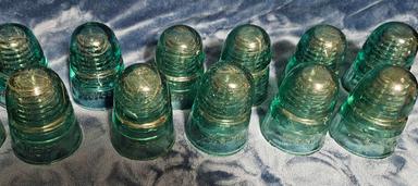 Photo of 11 - LOT of HEMINGRAY BEEHIVE CD145 AQUA INSULATORS - VERY NICE CONDITION - 2