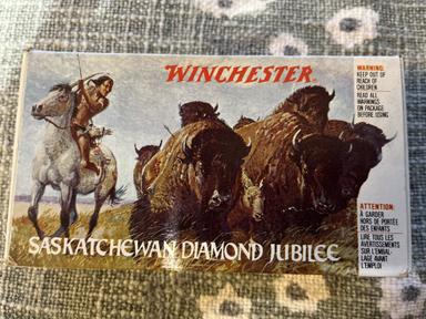 Photo of Winchester commemorative Saskatchewan diamond Jubilee ammunition - 1