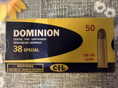 Photo of I have for sale a box of vintageDominion 38 special ammunition for sale - 1