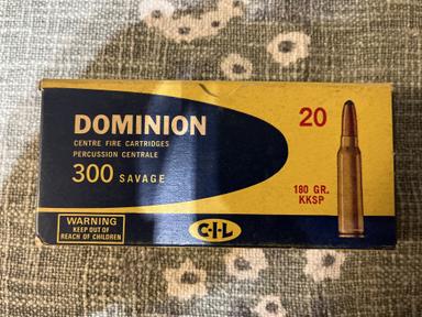 Photo of (Price reduced)300 Savage vintage Dominion ammunition for sale - 1