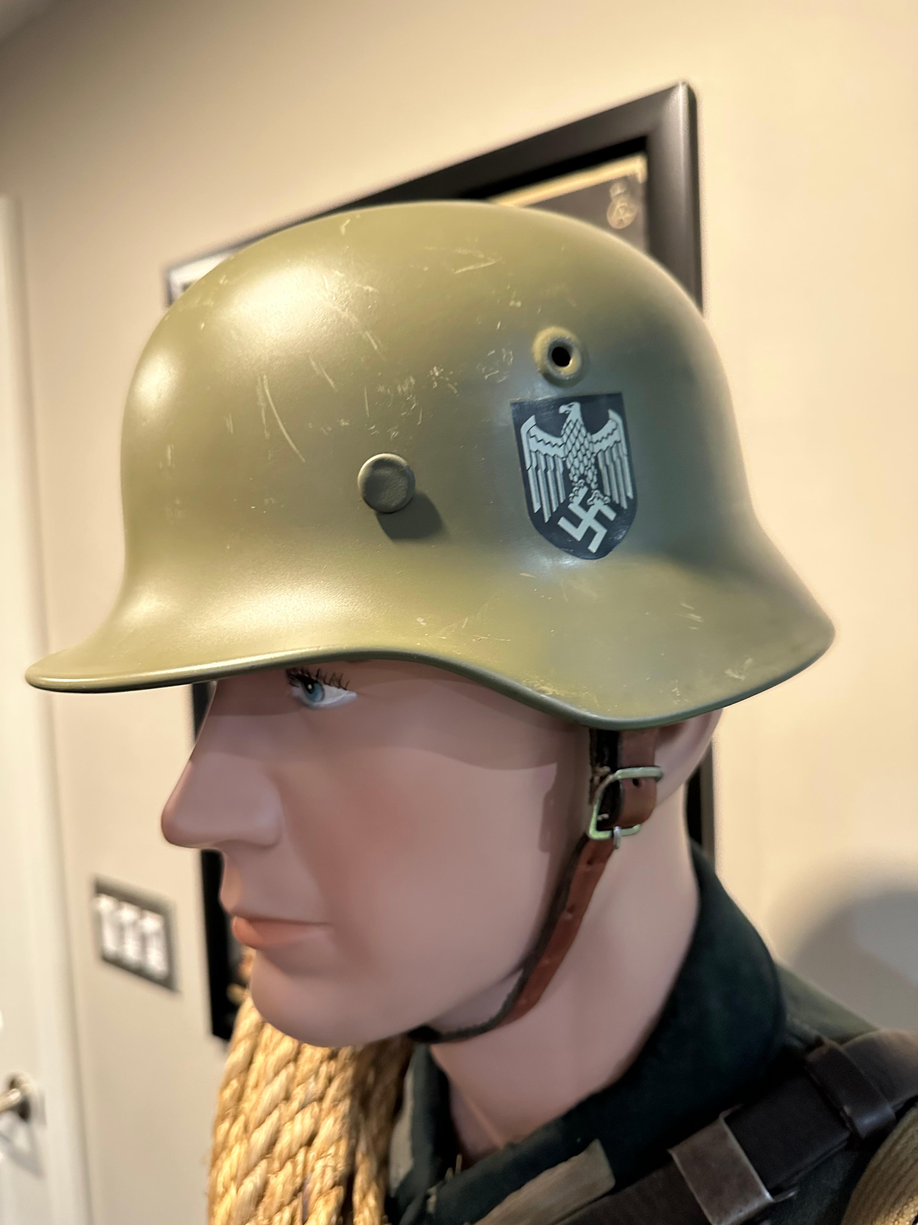 Photo of WW2 German M35 Rare Large Size helmet 