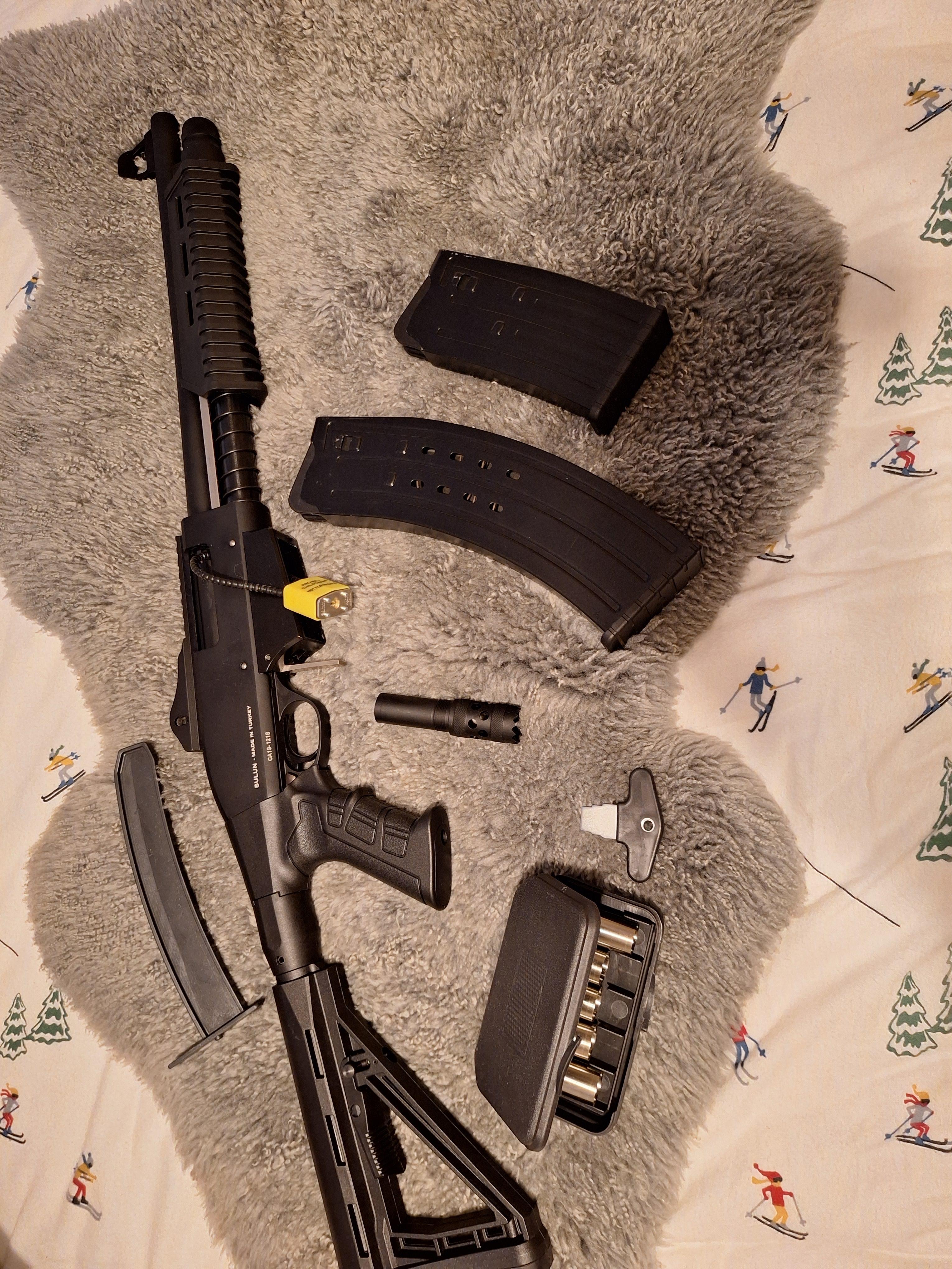 Photo of NIB Sulun SP-12 12 GA,15" barrel, comes with 2 mags,chokes