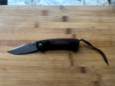 Photo of Benchmade Mini Crooked River Custom Damascus - 2