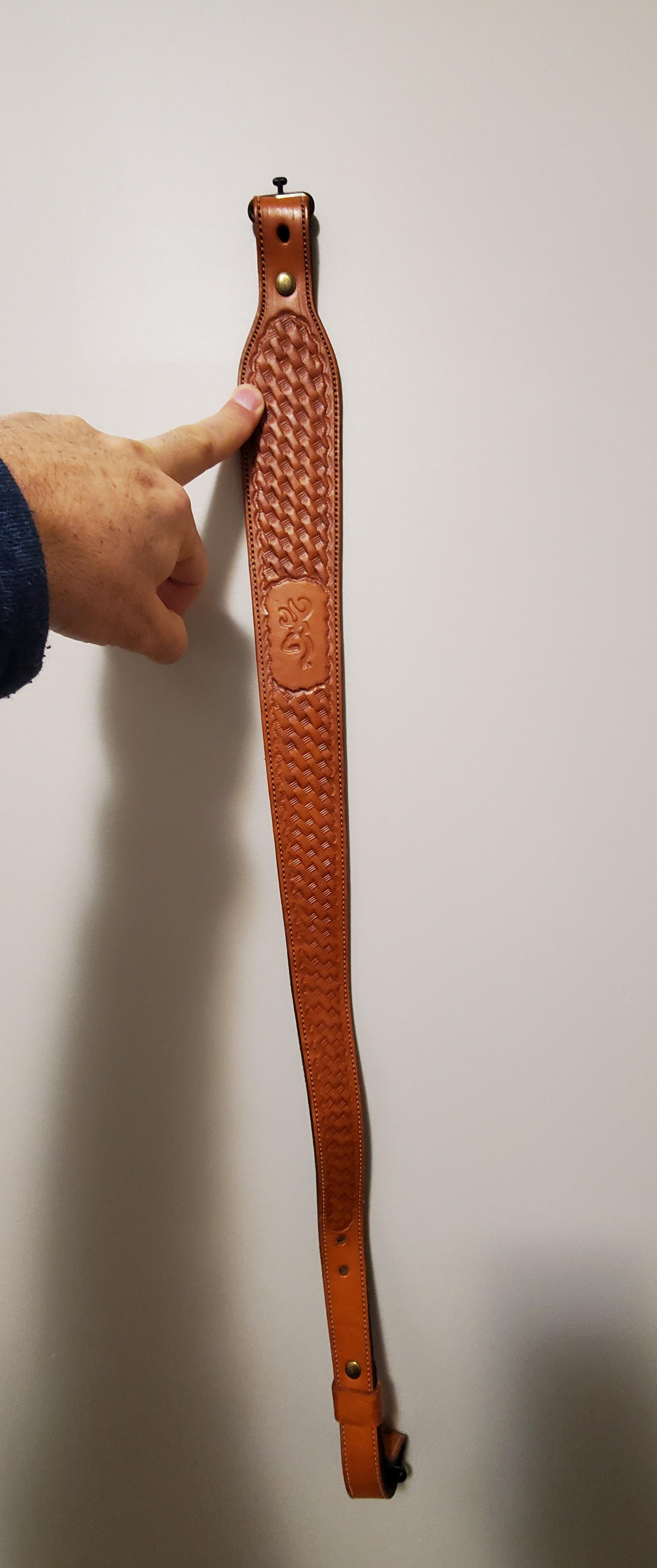 Photo of Browning rifle leather sling with SWIVELS 