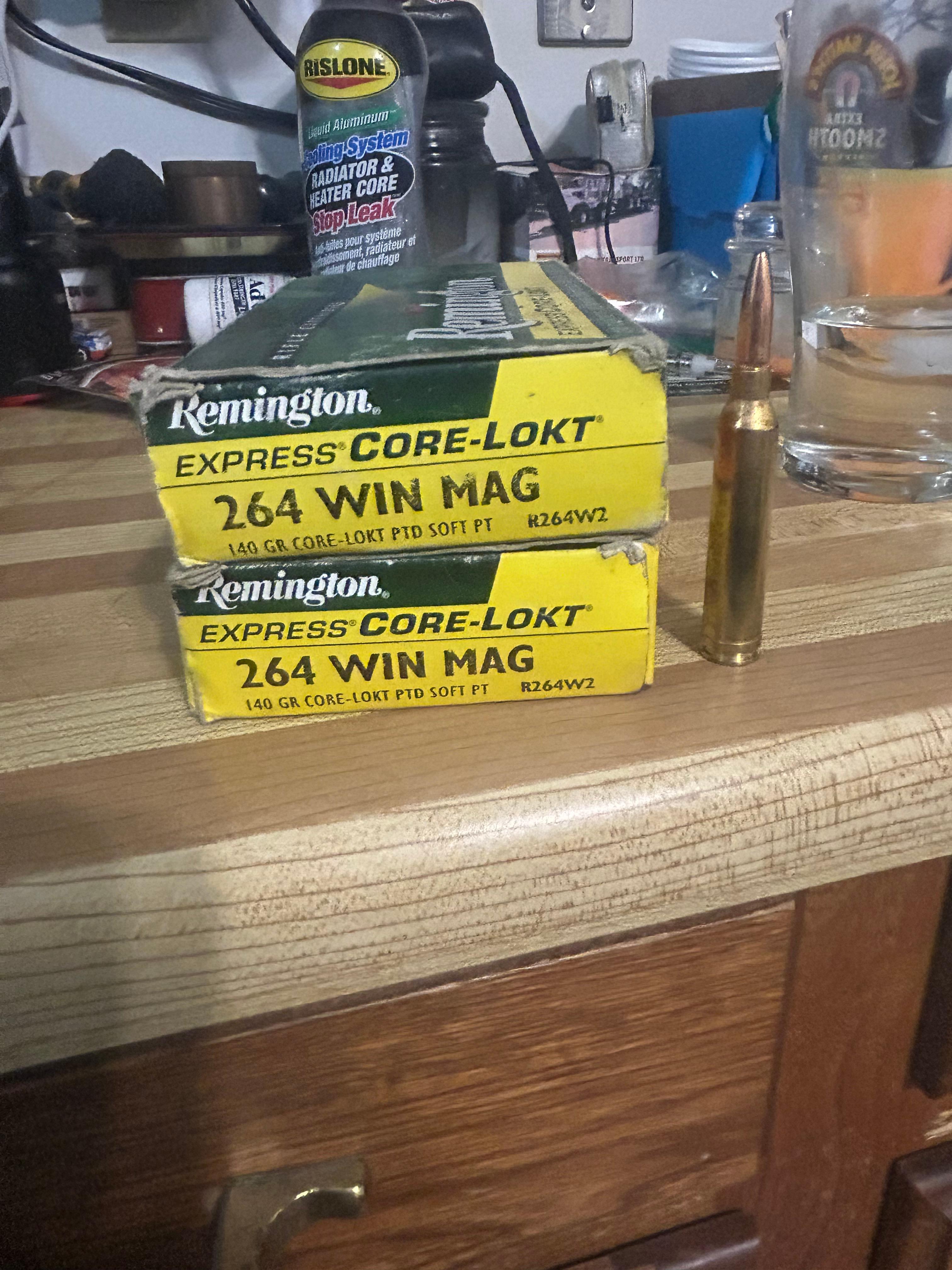 Photo of 2 boxes .264win mag bullets