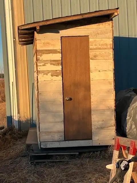 Photo of Hand Built Wood Shed with shelves inside. I deliver!