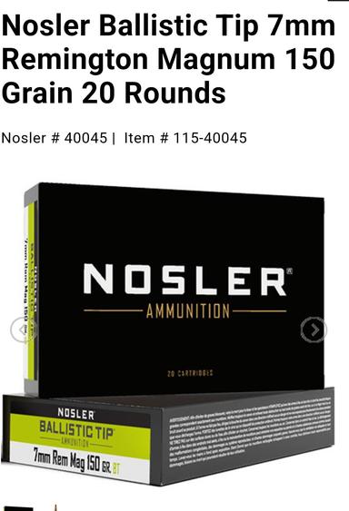 Photo of Nosler ballistic tip 7mm 150 grains - 1