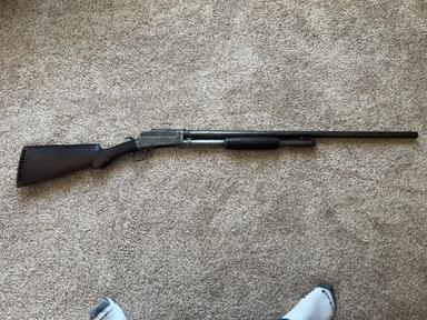 Photo of Early Marlin pump action shotgun  - 2