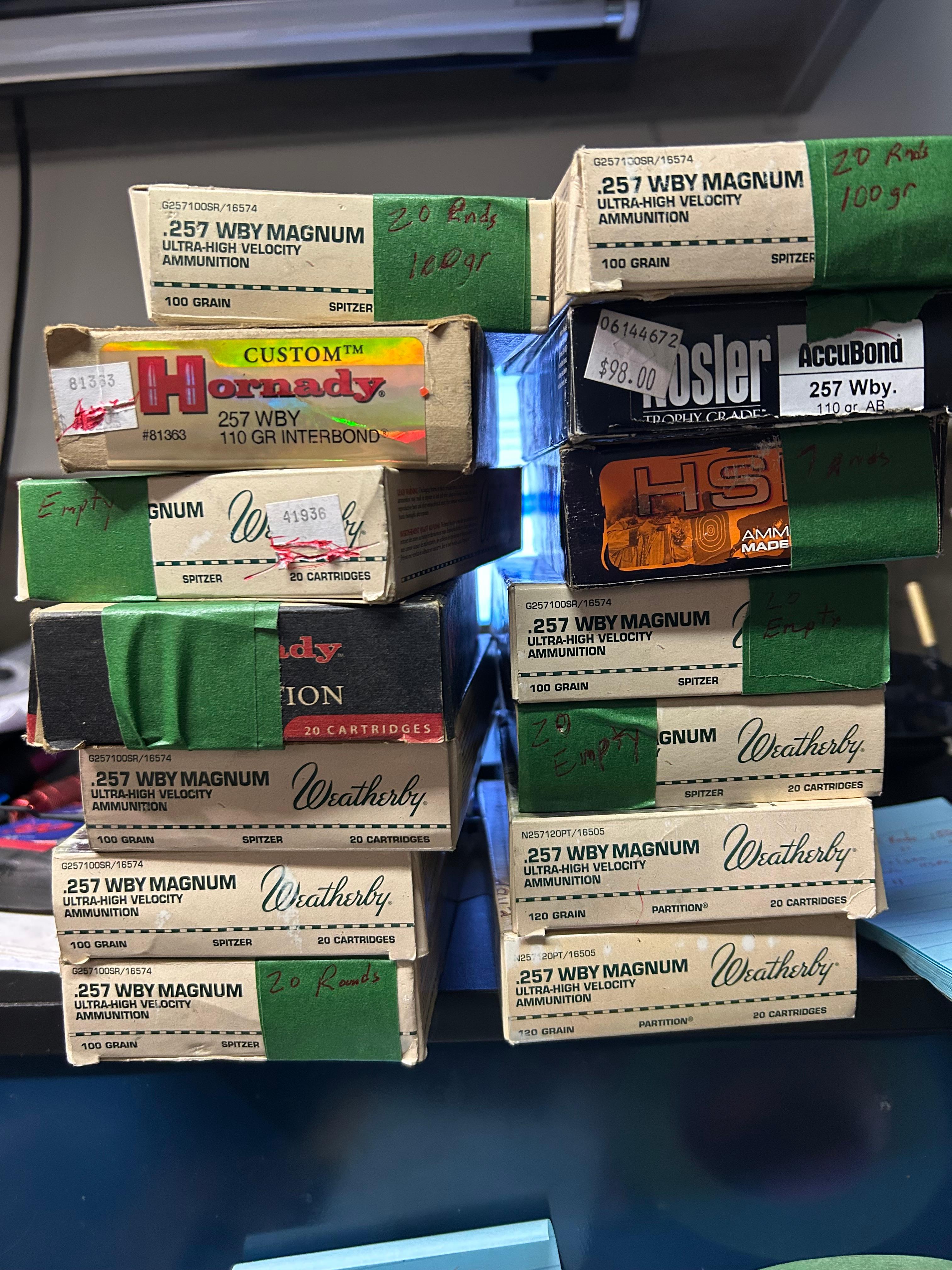 Photo of 257 Weatherby Mag Ammo/Reloading/Rifle for sale