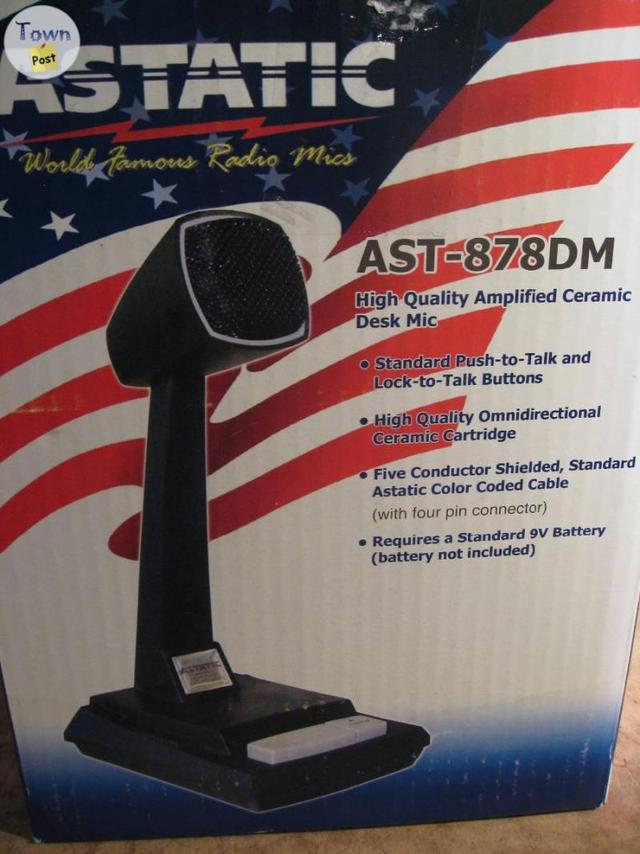 Photo of WORLD FAMOUS ASTATIC AST-878DM Amplified desk mic ham radio cb radio