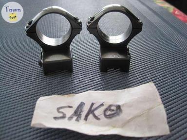 Photo of Sako OptiLock 1"/30 mm scope mount bases and rings set.  - 1