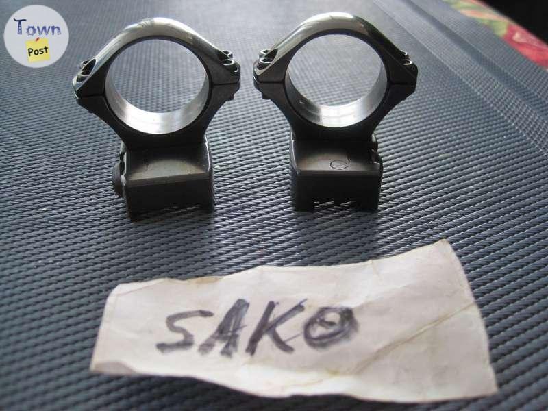 Photo of Sako OptiLock 1"/30 mm scope mount bases and rings set. 