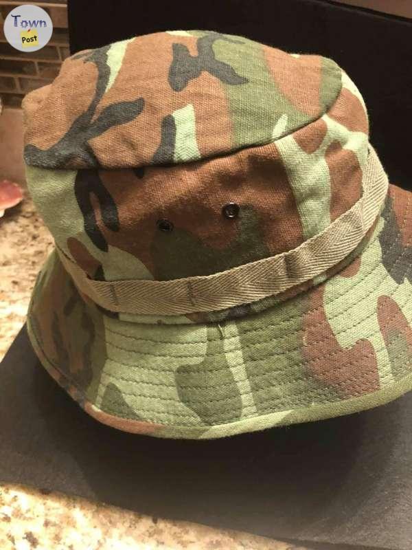 Photo of ERDL 1970s Vietnam Camouflage boonie Cap size medium.