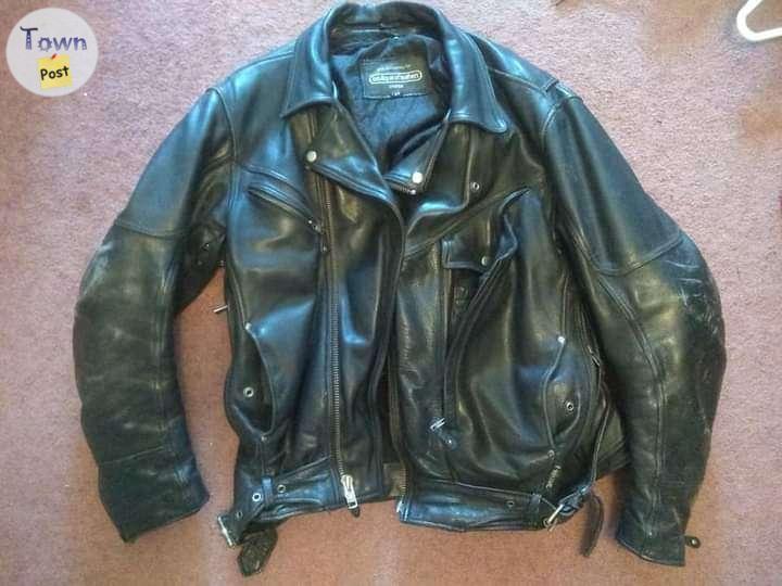 Photo of Men's motorcycle jacket and chaps