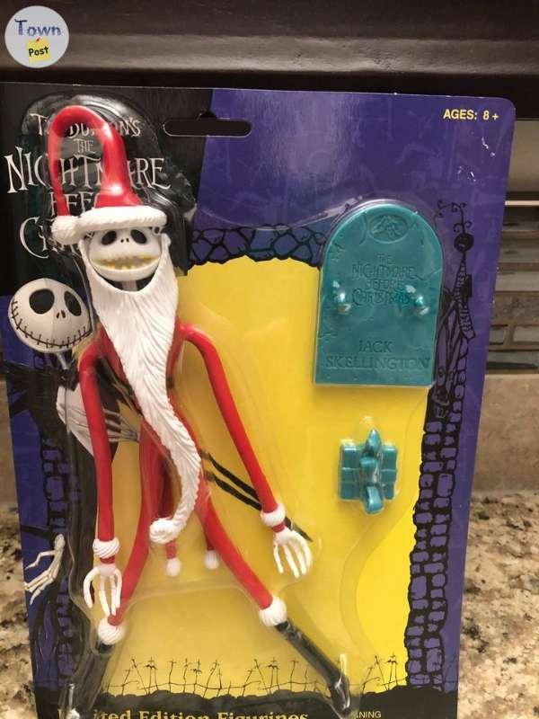 Photo of Nightmare Before Christmas Neca Jack Skellington dressed as Santa collectors figure.