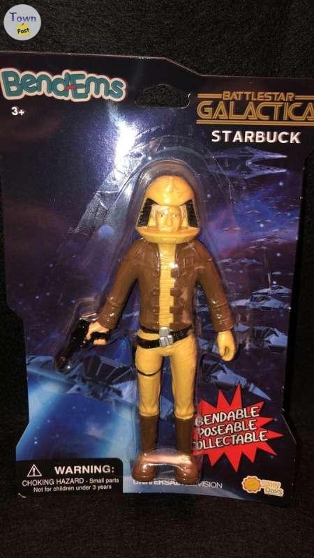 Photo of Bend Ems Battlestar Galactica Starbuck figure original series.