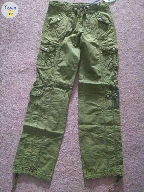 Photo of Ladies olive green cargo pants 