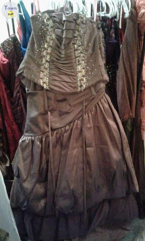 Photo of Brown 2 piece top and long skirt