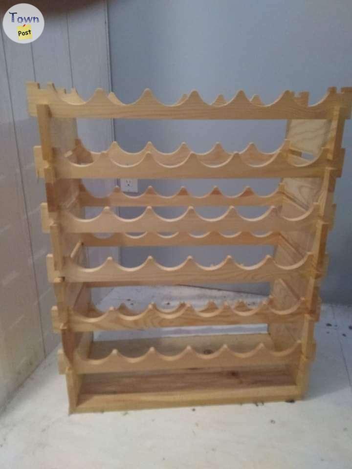 Photo of Wine rack and vintage spice rack