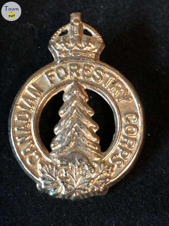 Photo of World War II Canadian Forestry Cap Badge.