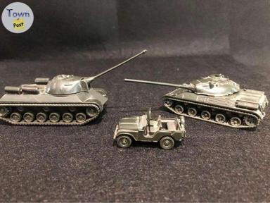 Photo of Model Army tanks and Jeep AMX 30 And Stalin Tank with jeep - 1