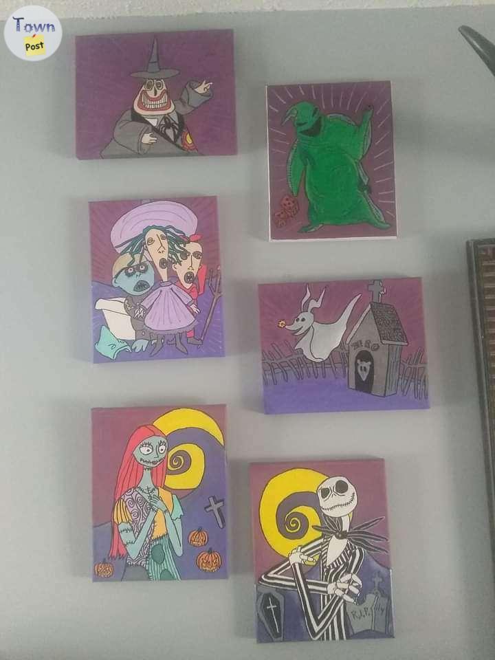 Photo of Set of Nightmare Before Christmas artwork 