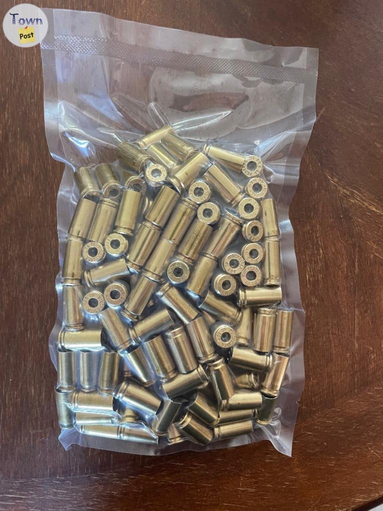 Photo of 100 40 S&W Brass- cleaned, sized, and deprimed