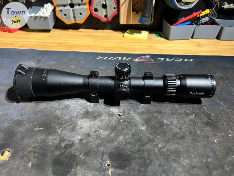 Photo of Bushnell engage 2.5-10x44 with warne rings 