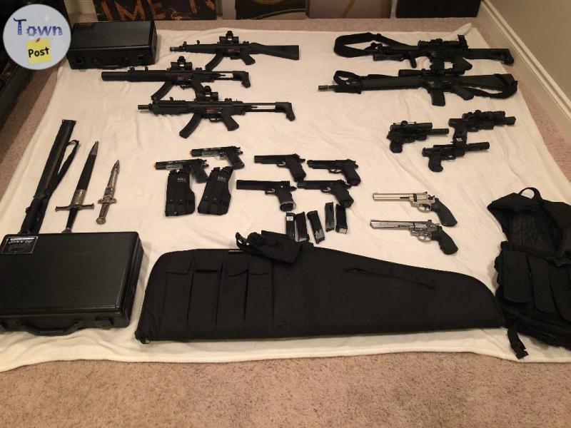 Photo of large airsoft and bbq gun collection