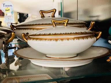 Photo of Beautiful $400 Antique Limoges 10 Piece Serving Set - 1