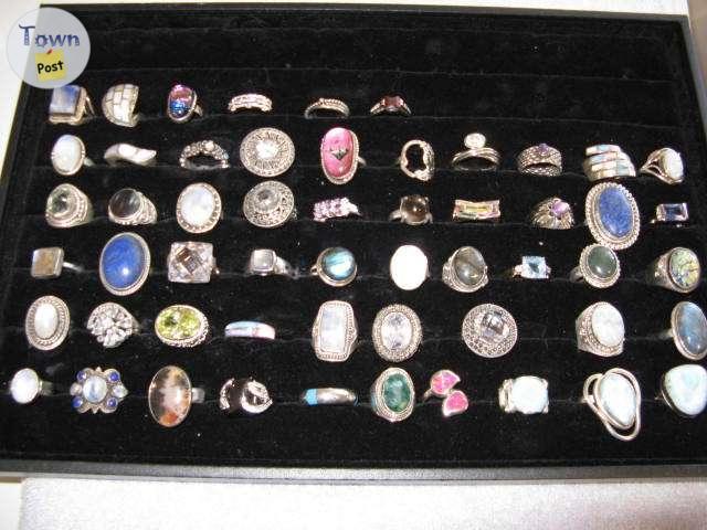 Photo of Tray of .925 Silver Rings (40 Total For Sale) **REDUCED PRICE**