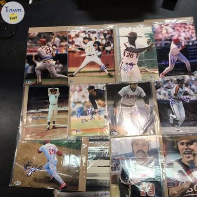 Photo of 12 Autographed Baseball Photos with Beckett Certificate of Authenticity - 2