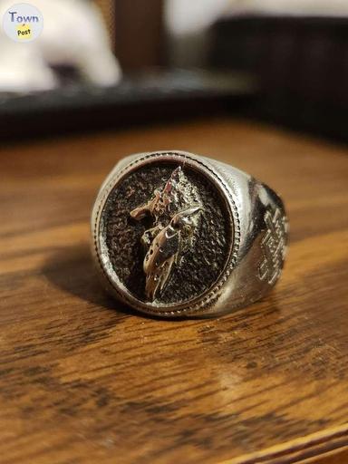 Photo of Steel wolf ring possibly size 10 - 2