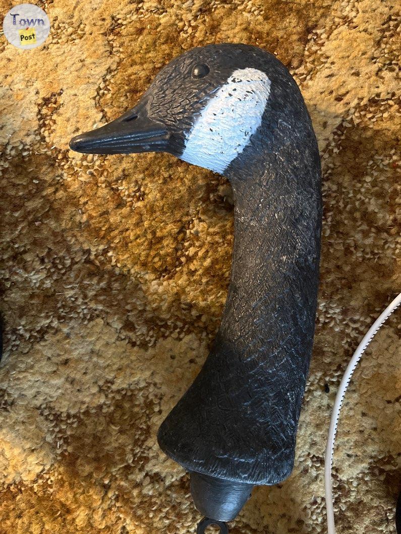 Photo of Goose decoy head,to guy I sold decoys to