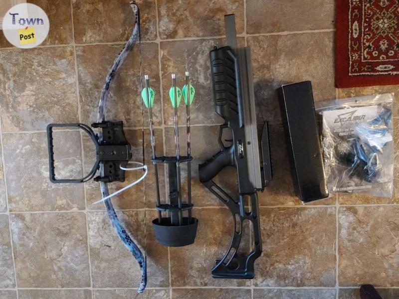 Photo of Excalibur Bulldog 305 Mortzy Crossbow With Scope Quiver And Three arrows