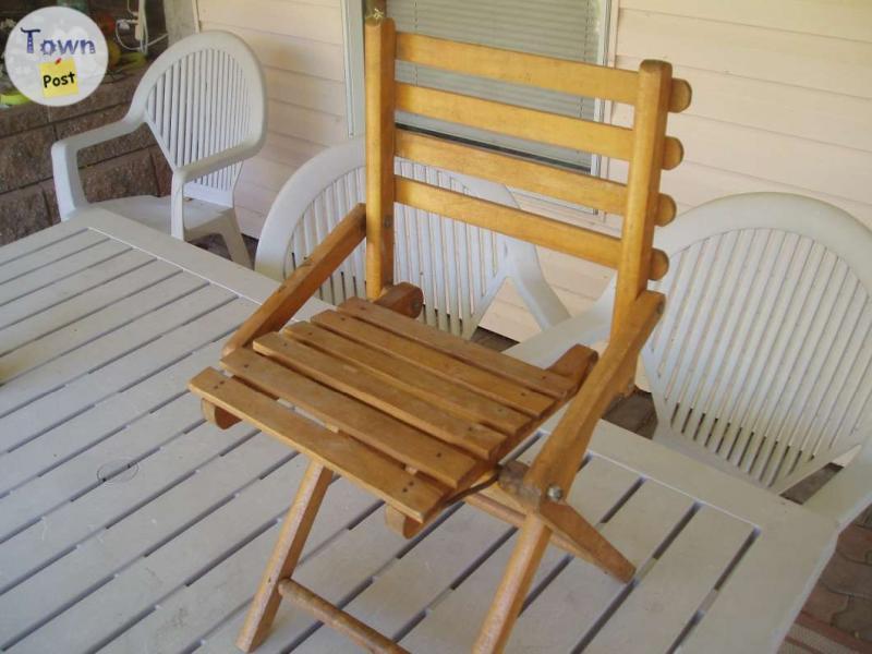 Photo of very old folding chair for kids