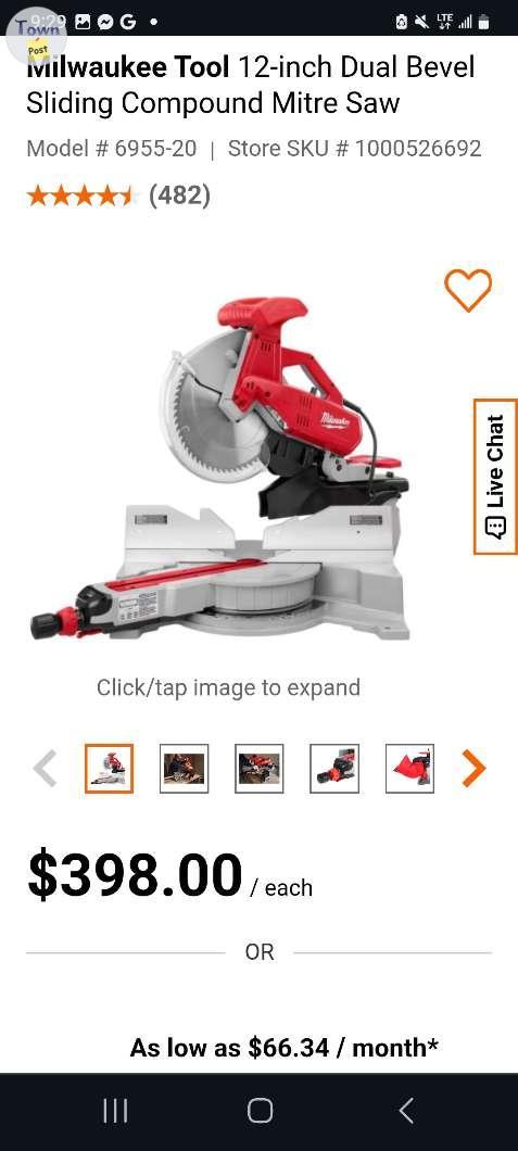 Photo of  Milwaukee Tool 12-inch Dual Bevel Sliding Compound Mitre Saw