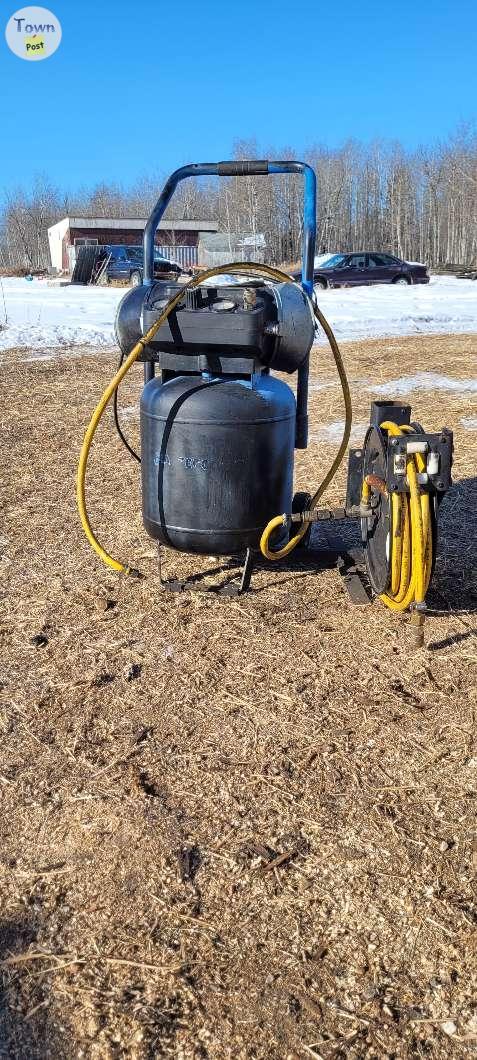 Photo of Air compressor and hose reel,50ft new hose