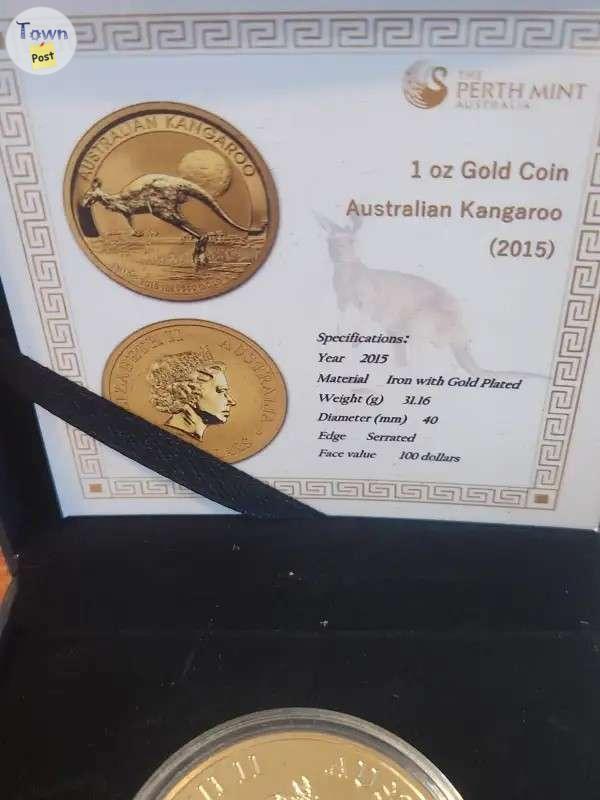 Photo of GOLD AUSTRALIAN KANGAROO COLLECTORS COIN