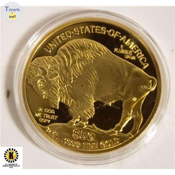 Photo of 2021 GOLD PLATED COPY 1 OZ INDIAN HEAD BUFFALO