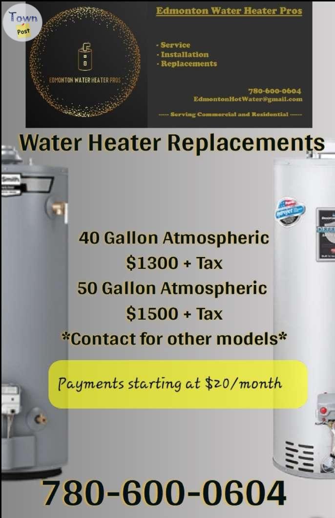 Photo of 40 gallon Edmonton water heater replacement 