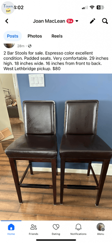 Photo of 2 Bar Stools - 1