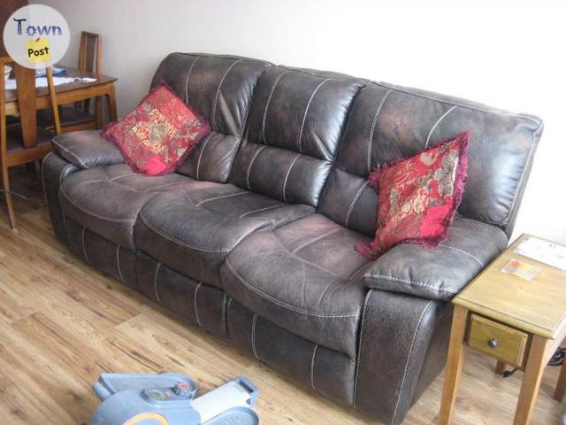 Photo of Reclining couch. 7foot 6inches long, as you see it.