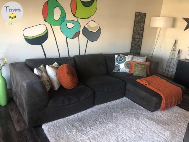 Photo of 3-Piece Custom Designed Modular Couch with Chaise