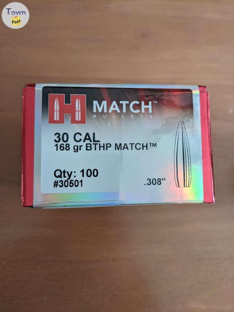 Photo of HORNADY MATCH 30 cal. 165 gr BTHP bullets 