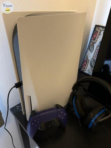 Photo of PS5 with Purple Controller and Headset - 2