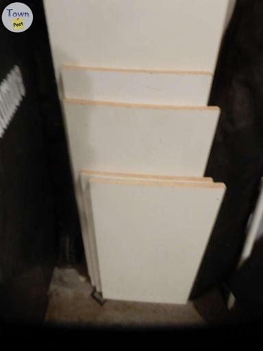 Photo of 10" White Melamine Shelf Boards - 2