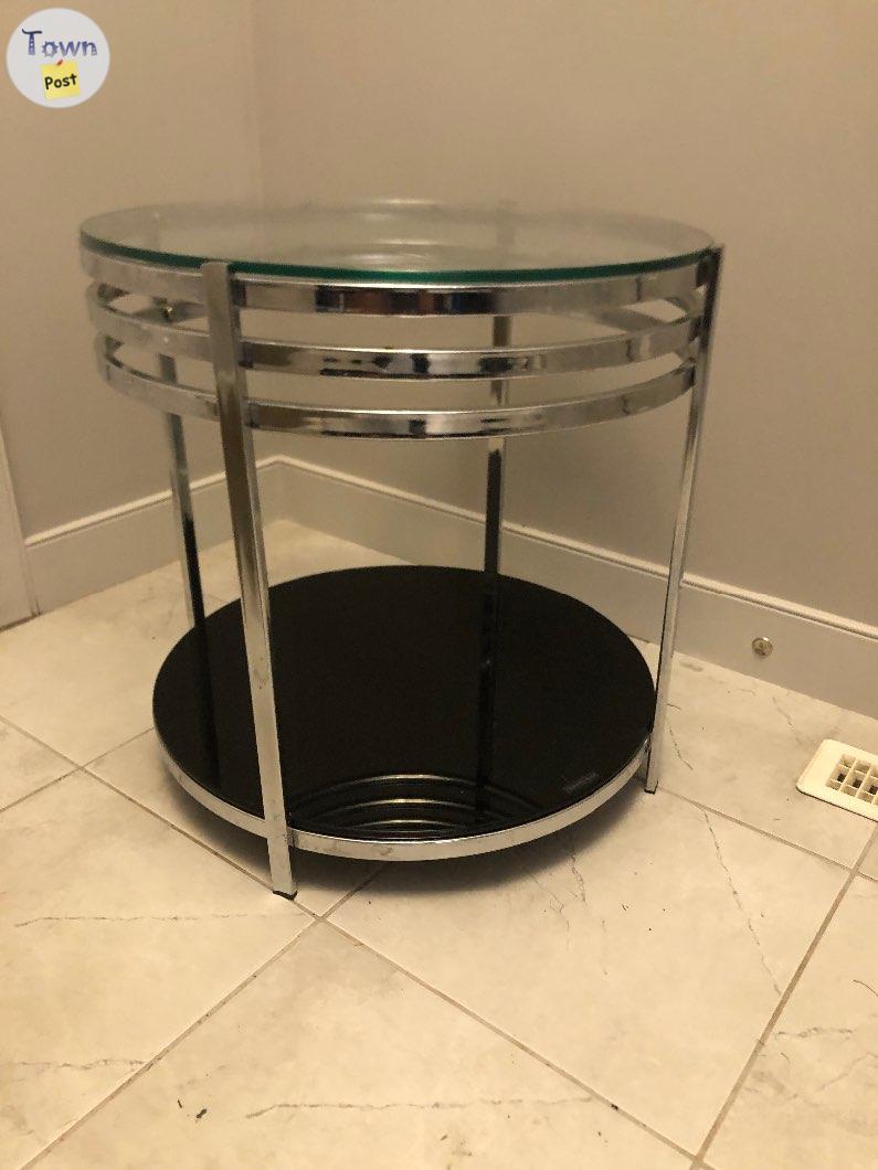 Photo of Glass End Table